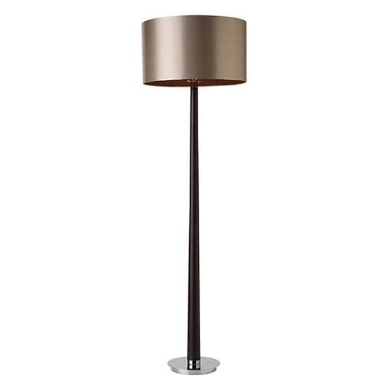Corvina Mink Shade Floor Lamp In Dark Wood Corvina Mink Shade Floor Lamp In Dark Wood