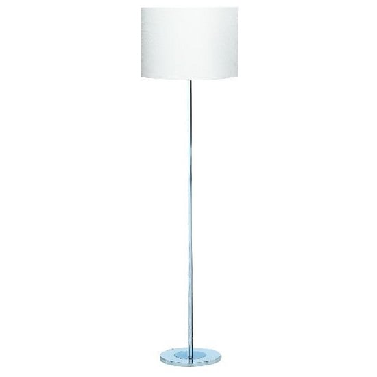 Drum Chrome Corner Floor Lamp With Silver Round Base Drum Chrome Corner Floor Lamp With Silver Round Base