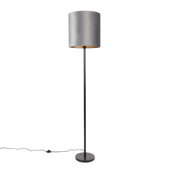Modern floor lamp black shade gray 40 cm - Simplo Modern floor lamp black shade gray 40 cm - Simplo