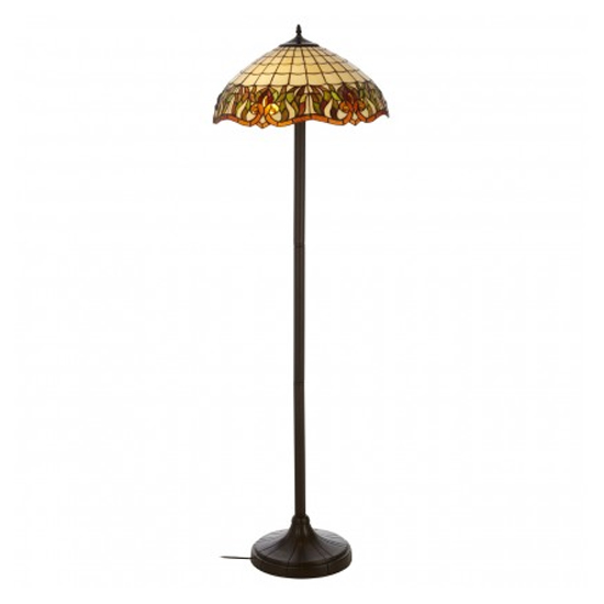 Wisterias Tiffany Umbrella Shade Floor Lamp In Bronze Wisterias Tiffany Umbrella Shade Floor Lamp In Bronze