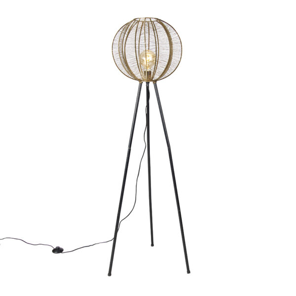 Industrial tripod floor lamp bronze with black - Dong Industrial tripod floor lamp bronze with black - Dong