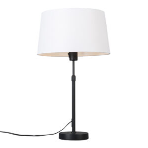 Table lamp black with white shade 35 cm adjustable - Parte