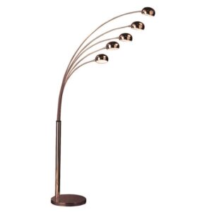 Zeiss 5 Arched Lights Floor Lamp With EU Plug In Warm Copper