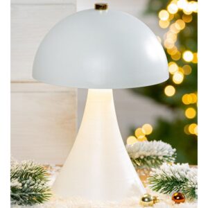 Allston Metal Mushroom LED Table Lamp In White