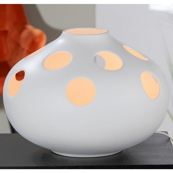 Allston Ceramics Nazareth Bulbous Table Lamp In White