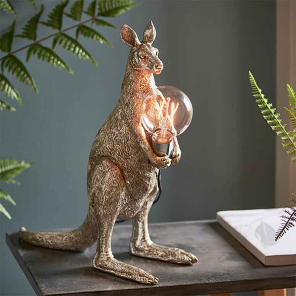 Cesme Kangaroo Table Lamp In Vintage Silver