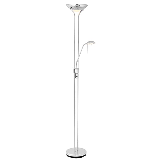 Reading Mother And Child Task Floor Lamp In Polished Chrome