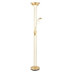 Reading Mother And Child Task Floor Lamp In Satin Brass