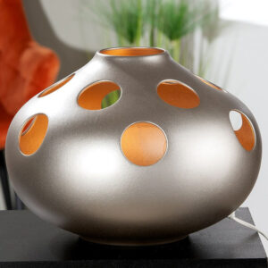 Allston Ceramics Nazareth Bulbous Table Lamp In Champagne